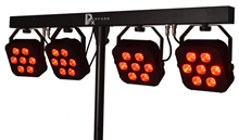 Stage Lighting Set with 8 Pre-Wired LED Pars, DMX Controller & Stands